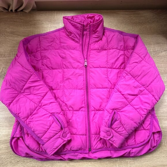 Free People Pippa Packable Puffer Jacket Hot Pink XS - Picture 11 of 14